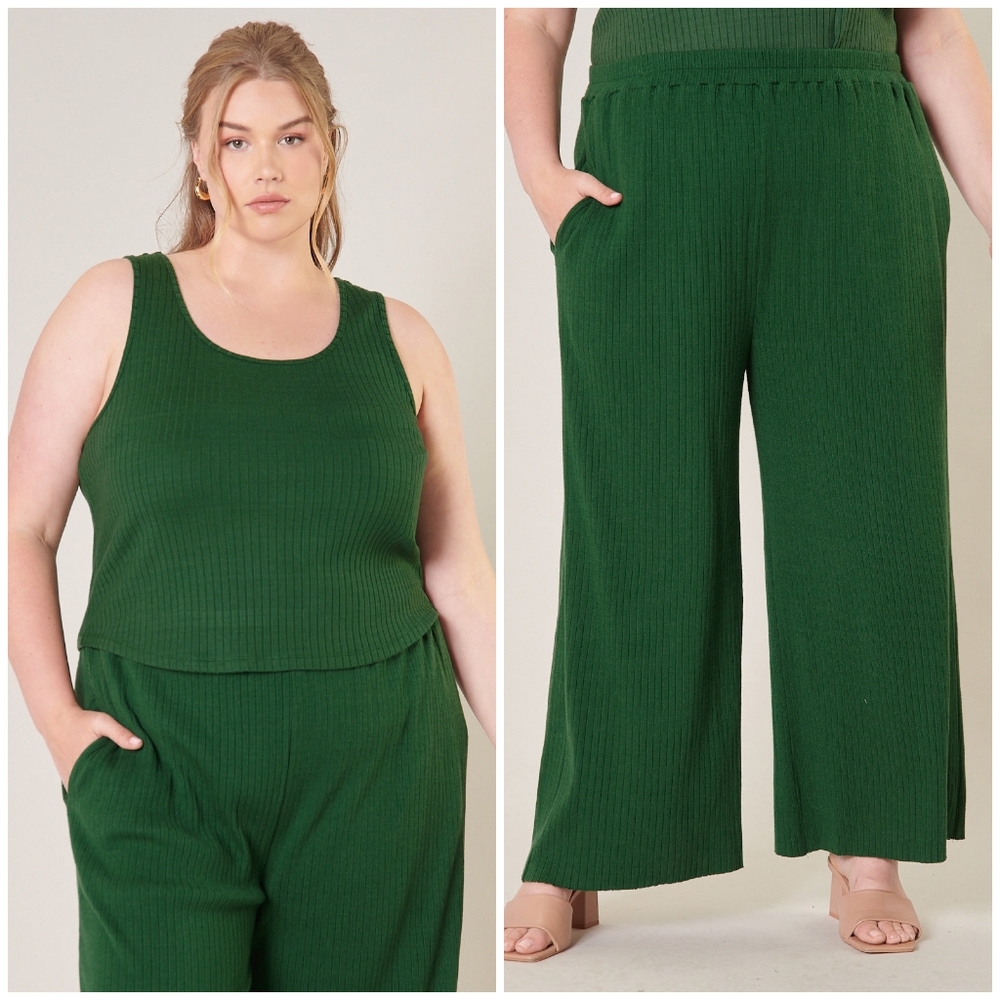 LAST 1❗️SUGARLIPS Curvy Plus Size 2-Piece Pants Set - Picture 4 of 7